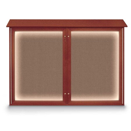 United Visual Products Open Faced Traditional Corkboard, 72x48" UV646A-BRONZE-MEDGRY